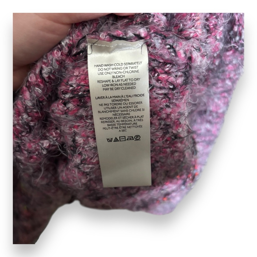 Free People Pink Stella Collared Button Soft Sweater Women's Size S Oversized - Picture 6 of 7